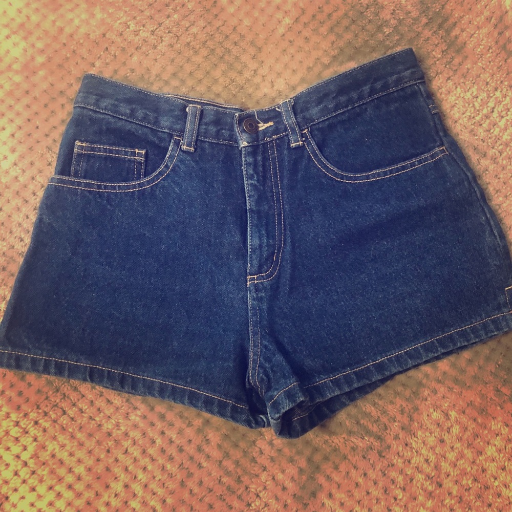 High waist jean shorts